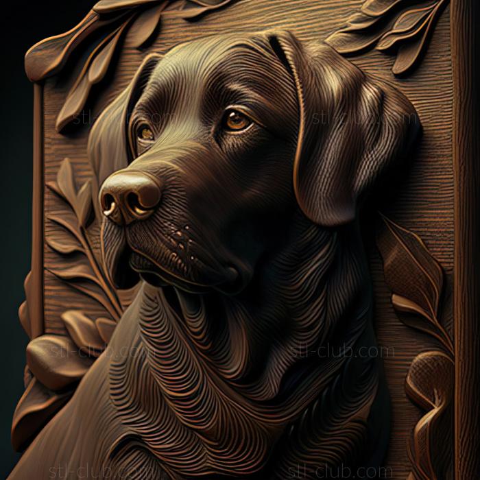 3D model st Labrador Retriever dog (STL)